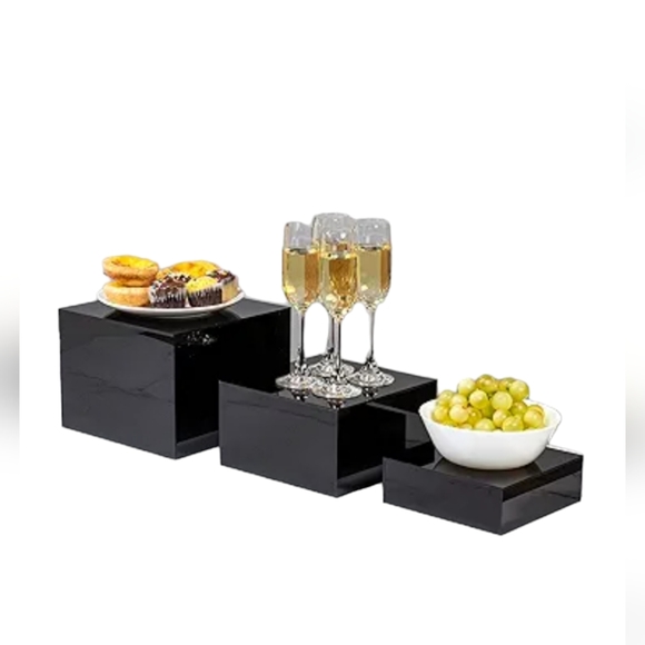 Acrylic Boxes Acrylic Display Nesting Cubes 5 Sided with Hollow Bottoms Display - Picture 4 of 5